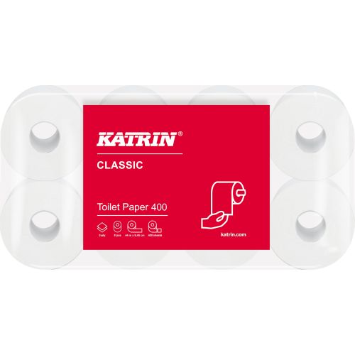 Katrin Classic Toilet 400 Toilettenpapier 2-lag, 400 Blatt Katrin Classic Toilet 400 Toilettenpapier 2-lag, 400 Blatt