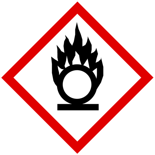 GHS03 Flamme über einem Kreis