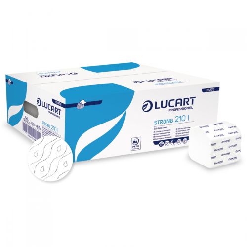 Lucart Toilettenpapier 2-lagig Einzelblatt Strong 210 I Lucart Toilettenpapier 2-lagig Einzelblatt Strong 210 I