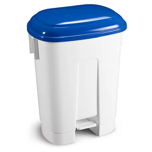 TTS Treteimer Derby 60 ltr. weiß mit blauem Deckel TTS Treteimer Derby 60 ltr. weiß mit blauem Deckel
