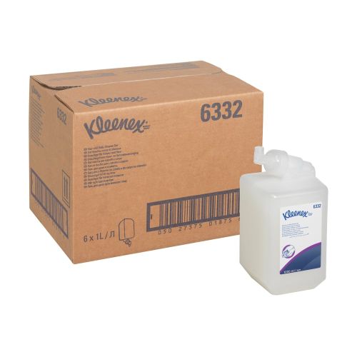 Kleenex 6332 Haar- u. Körpershampoo 6x1 ltr. Kleenex 6332 Haar- u. Körpershampoo 6x1 ltr.