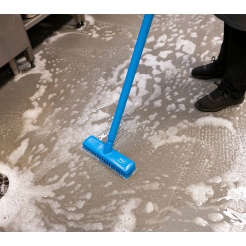 Vikan Schrubber mit Wasserdurchlauf, 270 mm, extra hart, blau