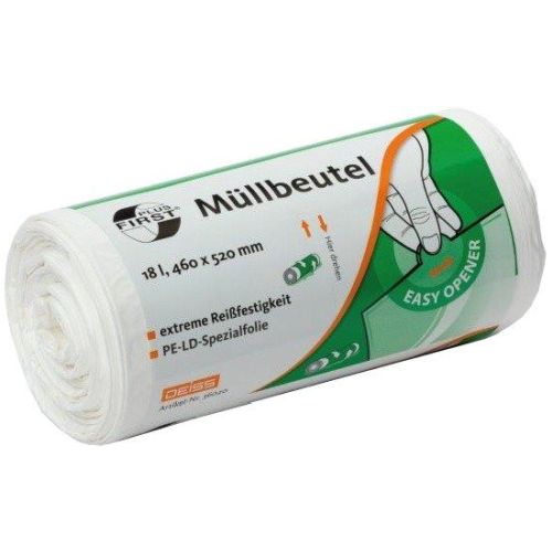 Deiss First Plus Mülleimerbeutel 18 ltr. weiß Deiss First Plus Mülleimerbeutel 18 ltr. weiß