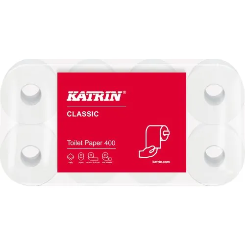 Katrin Classic Toilet 400 Toilettenpapier 2-lag, 400 Blatt Katrin Classic Toilet 400 Toilettenpapier 2-lag, 400 Blatt