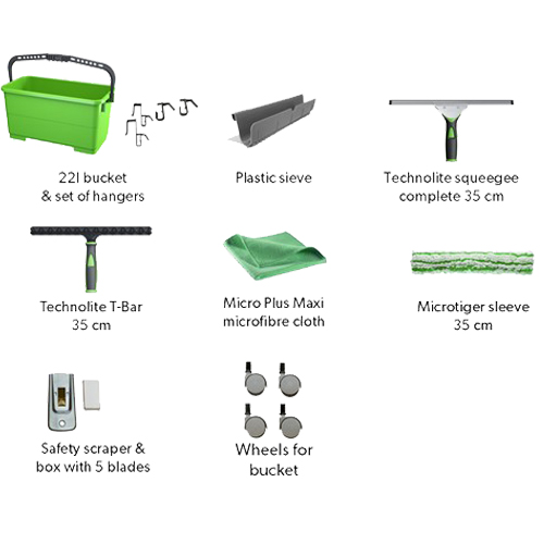 IPC Pulex Fensterreinigungs-Set 35 cm Krystal Ultra KTRI70088