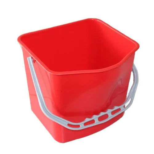 CLEVER-Line Eimer 15 ltr. rot, eckig Kunststoff