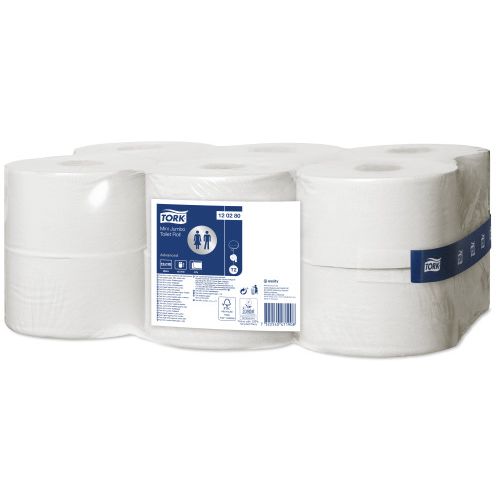 Tork T2 Advanced Mini Jumbo Toilettenpapier 2 lagig, 170 m Tork T2 Advanced Mini Jumbo Toilettenpapier 2 lagig, 170 m
