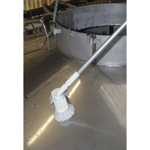 Vikan Waschbürste mit Drehgelenk & Wasserdurchlauf, 240 mm, weich/gesplisst, gelb