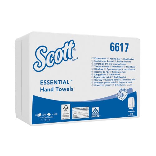 Kimberly-Clark 6617 Scott Essential Papierhandtücher 5.100 Tücher Kimberly-Clark 6617 Scott Essential Papierhandtücher 5.100 Tücher