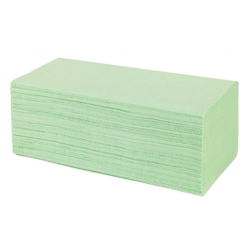 Papierhandtücher 2 lagig 25x23 cm Zick/Zack Falz, GRÜN