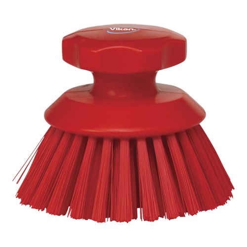 Vikan runde Handbürste, harte Borste rot