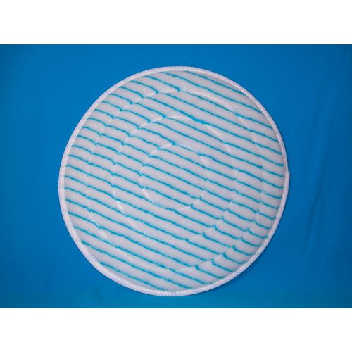 Microfaserpad weiss mit blauen Streifen Microfaserpad weiss mit blauen Streifen