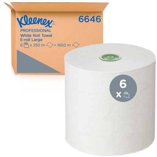 Kimberly-Clark 6646 Kleenex Rollenhandtuch weiß, 1-lag. 250 mtr. Kimberly-Clark 6646 Kleenex Rollenhandtuch weiß, 1-lag. 250 mtr.