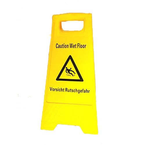 Warnschild - Achtung Rutschgefahr - gelb, 2-teilig Warnschild - Achtung Rutschgefahr - gelb, 2-teilig