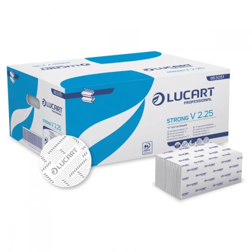 Lucart Papierhandtuch Strong V2.25 2-lag., 25,3x21cm, V-Falz