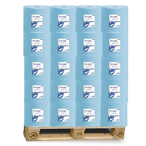 1 Palette (36 Ro.) Putztuchrollen 3-lag., blau, 1.000 Blatt, 36x36 cm 1 Palette (36 Ro.) Putztuchrollen 3-lag., blau, 1.000 Blatt, 36x36 cm