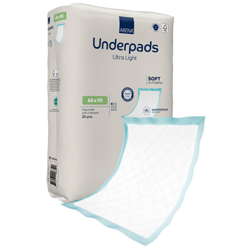 Abena Bettschutzunterlagen Ultra light 60x90 cm, Pack á 25 St.