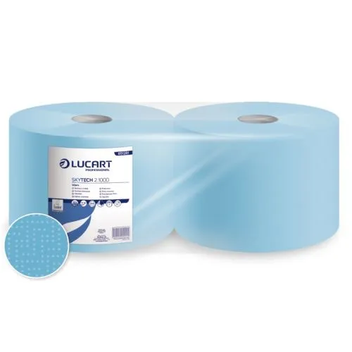 Lucart Putztuchrolle SkyTech 2-lagig blau 1000 Blatt/Rolle Lucart Putztuchrolle SkyTech 2-lagig blau 1000 Blatt/Rolle