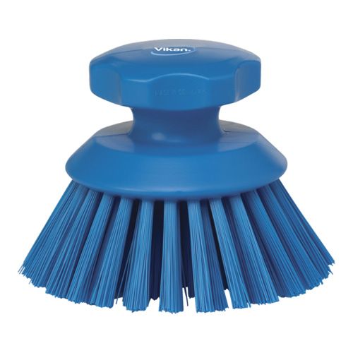 Vikan runde Handbürste, harte Borste blau