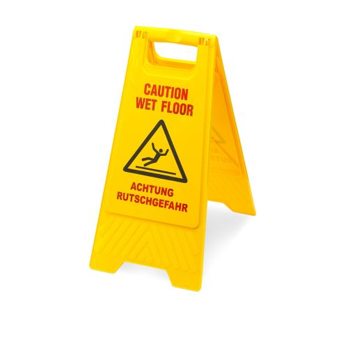 Warnschild - Achtung Rutschgefahr - gelb, 2-teilig Warnschild - Achtung Rutschgefahr - gelb, 2-teilig