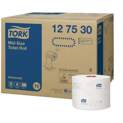 Tork Midi Toilettenpapier Advanced 2-lagig weiß Tork Midi Toilettenpapier Advanced 2-lagig weiß
