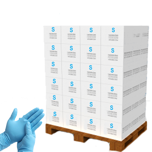 1 Palette (600 Boxen) Nitril Handschuhe puderfrei blau, S