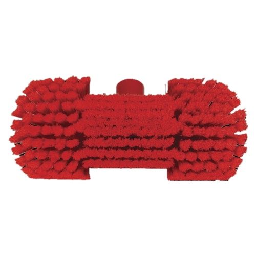 Vikan Waschbürste mit Drehgelenk & Wasserdurchlauf, 240 mm, weich/gesplisst, rot