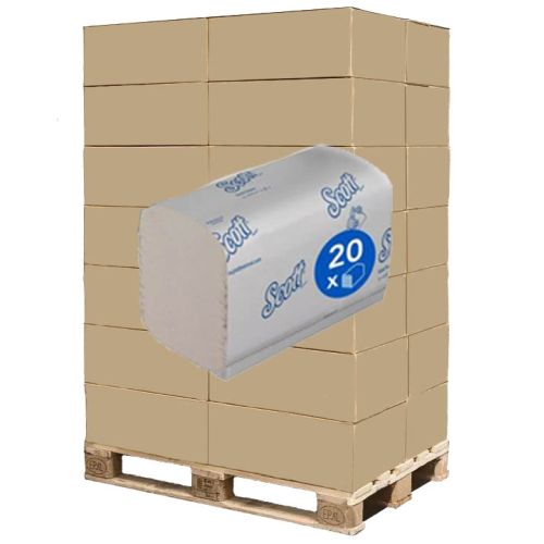 1 Palette Kimberly-Clark Papierhandtücher 2-lag, 23x22,5 Zick/Zack-Falz, 1 Palette Kimberly-Clark Papierhandtücher 2-lag, 23x22,5 Zick/Zack-Falz,