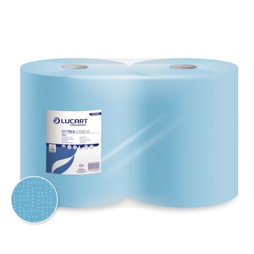 Lucart Putztuchrolle SkyTech 2-lagig blau 1000 Blatt/Rolle Lucart Putztuchrolle SkyTech 2-lagig blau 1000 Blatt/Rolle