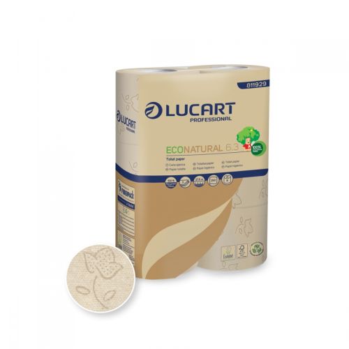 Lucart Eco Natural 6.3 Toilettenpapier 3-lag., 250 Blatt