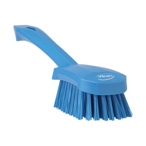 Vikan Handbürste m.kurzer Stiel, harte Borste blau