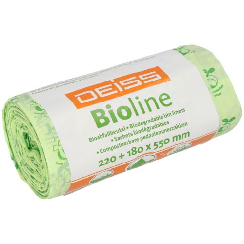 Deiss Bioline Biobeutel 10 ltr. - 100 % kompostierbar - 20 my Deiss Bioline Biobeutel 10 ltr. - 100 % kompostierbar - 20 my