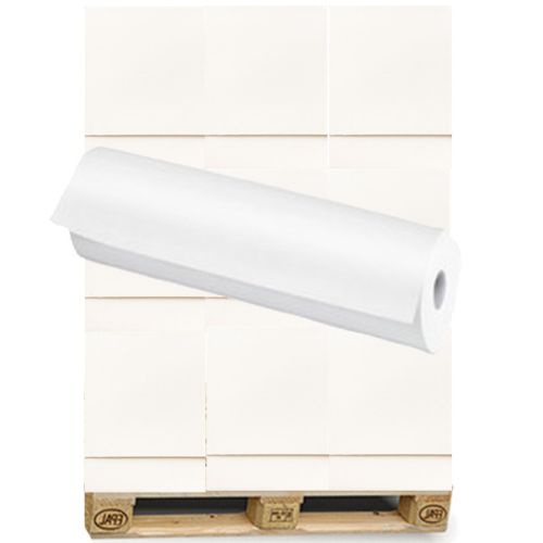 1 Palette Ärzterollen 49 cm, 2 lag., weiß, 50 m, 24 Karton á 9 Rollen 1 Palette Ärzterollen 49 cm, 2 lag., weiß, 50 m, 24 Karton á 9 Rollen