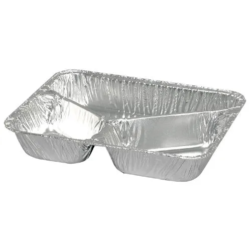 Alu-Menüschale, 3-geteilt, 22,7x17,8x3,9 cm, Aluschale, 1000 Stück Alu-Menüschale, 3-geteilt, 22,7x17,8x3,9 cm, Aluschale, 1000 Stück