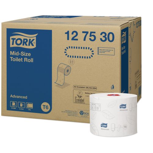 Tork Midi Toilettenpapier Advanced 2-lagig weiß Tork Midi Toilettenpapier Advanced 2-lagig weiß