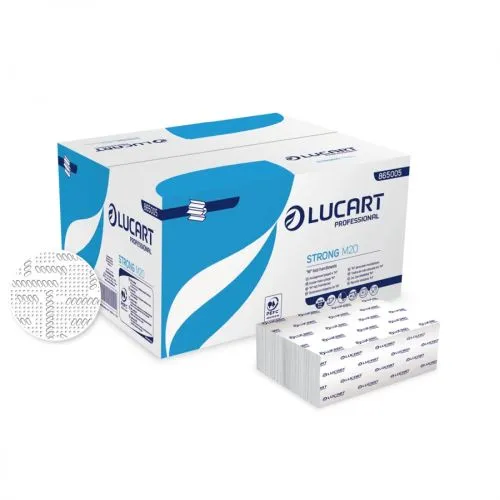Lucart Strong M20 Papierhandtücher 2-lag. 20x32cm M-Falz Lucart Strong M20 Papierhandtücher 2-lag. 20x32cm M-Falz