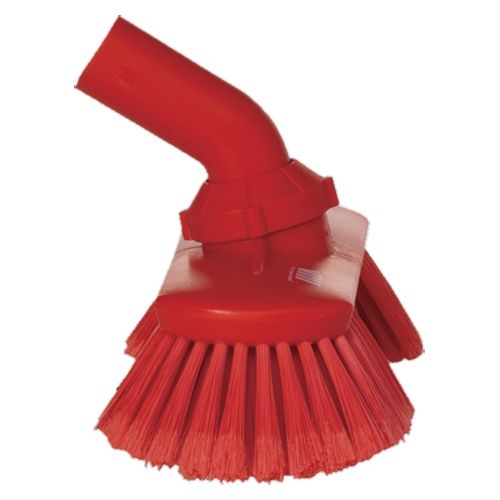 Vikan Waschbürste mit Drehgelenk & Wasserdurchlauf, 240 mm, weich/gesplisst, rot
