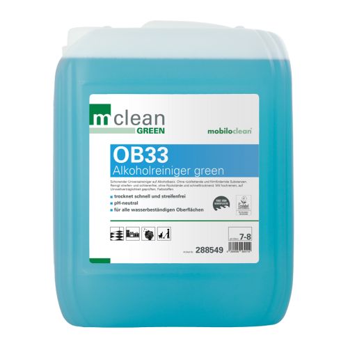 mclean Green OB33 Alkohol Glanzreiniger 10 ltr. mclean Green OB33 Alkohol Glanzreiniger 10 ltr.