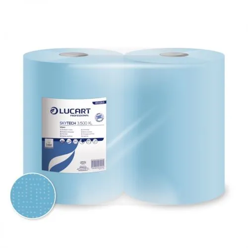 Lucart Putztuchrolle SkyTech 3.500 XL, 3-lagig blau 500 Blatt Lucart Putztuchrolle SkyTech 3.500 XL, 3-lagig blau 500 Blatt