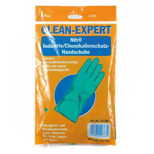 Ampri Chemikalien-Schutzhandschuhe Nitril Clean Expert grün