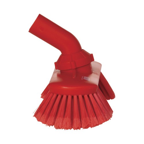 Vikan Waschbürste mit Drehgelenk & Wasserdurchlauf, 240 mm, weich/gesplisst, rot