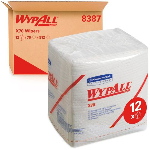 Kimberly-Clark 8387 Wypall X70 Wischtücher  -  Viertelgefaltet