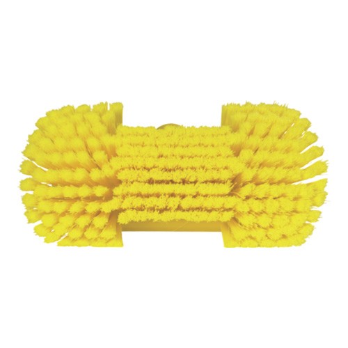 Vikan Waschbürste mit Drehgelenk & Wasserdurchlauf, 240 mm, weich/gesplisst, gelb