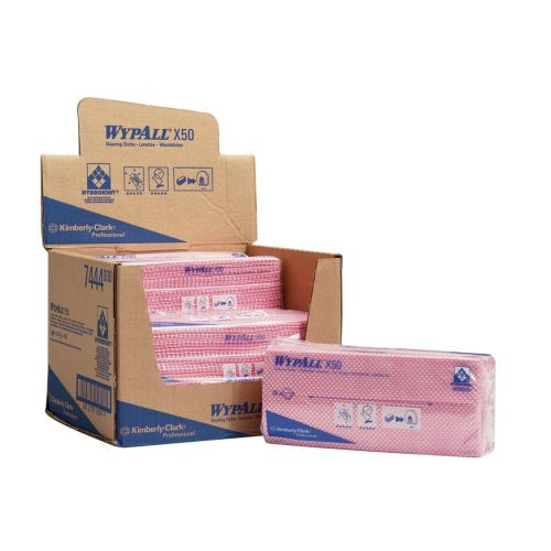 Kimberly-Clark 7444 Wypall X50 Wischtücher rot