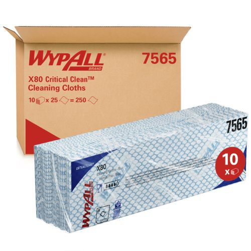 Kimberly-Clark 7565 Wypall X80 Wischtücher blau
