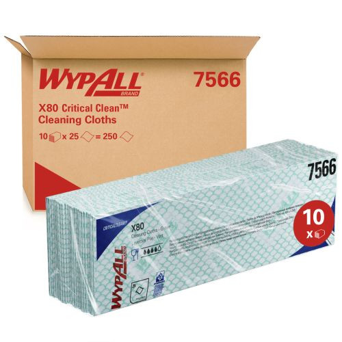 Kimberly-Clark 7566 Wypall X80 Wischtücher grün