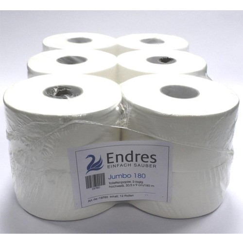 Endres Jumbo 180 Tissue-Toilettenpapier 2-lag.
