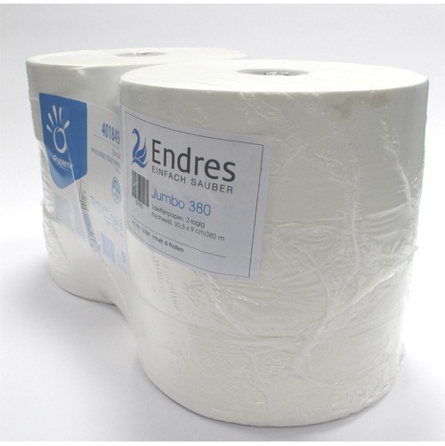 Endres Jumbo 380 Tissue-Toilettenpapier 2-lag.