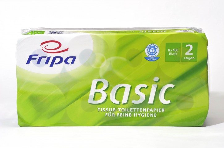 Fripa Toilettenpapier Basic 400 Bl. 2-lag.,