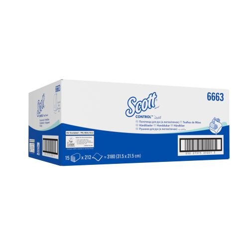 Kimberly-Clark 6663 Scott Control Handtücher, 1-lag., weiß